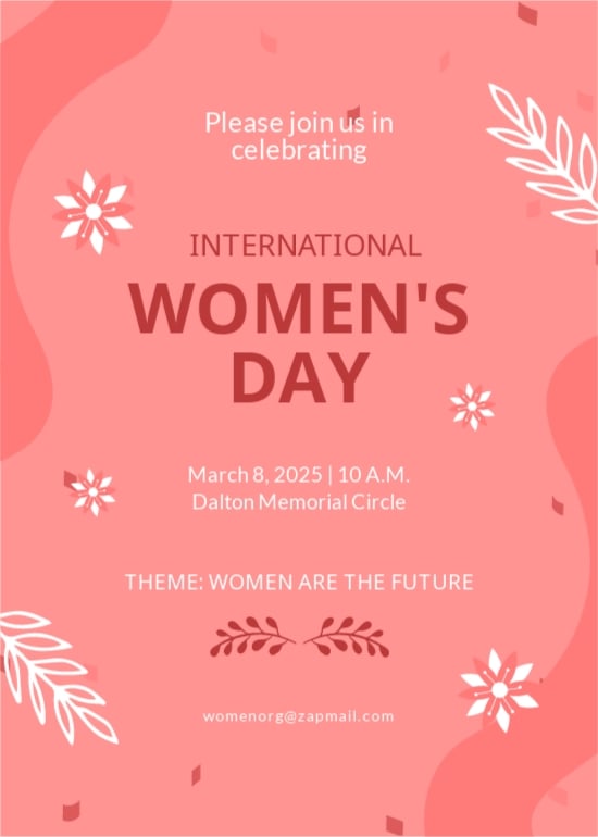 Creative Women's Day Invitation Template