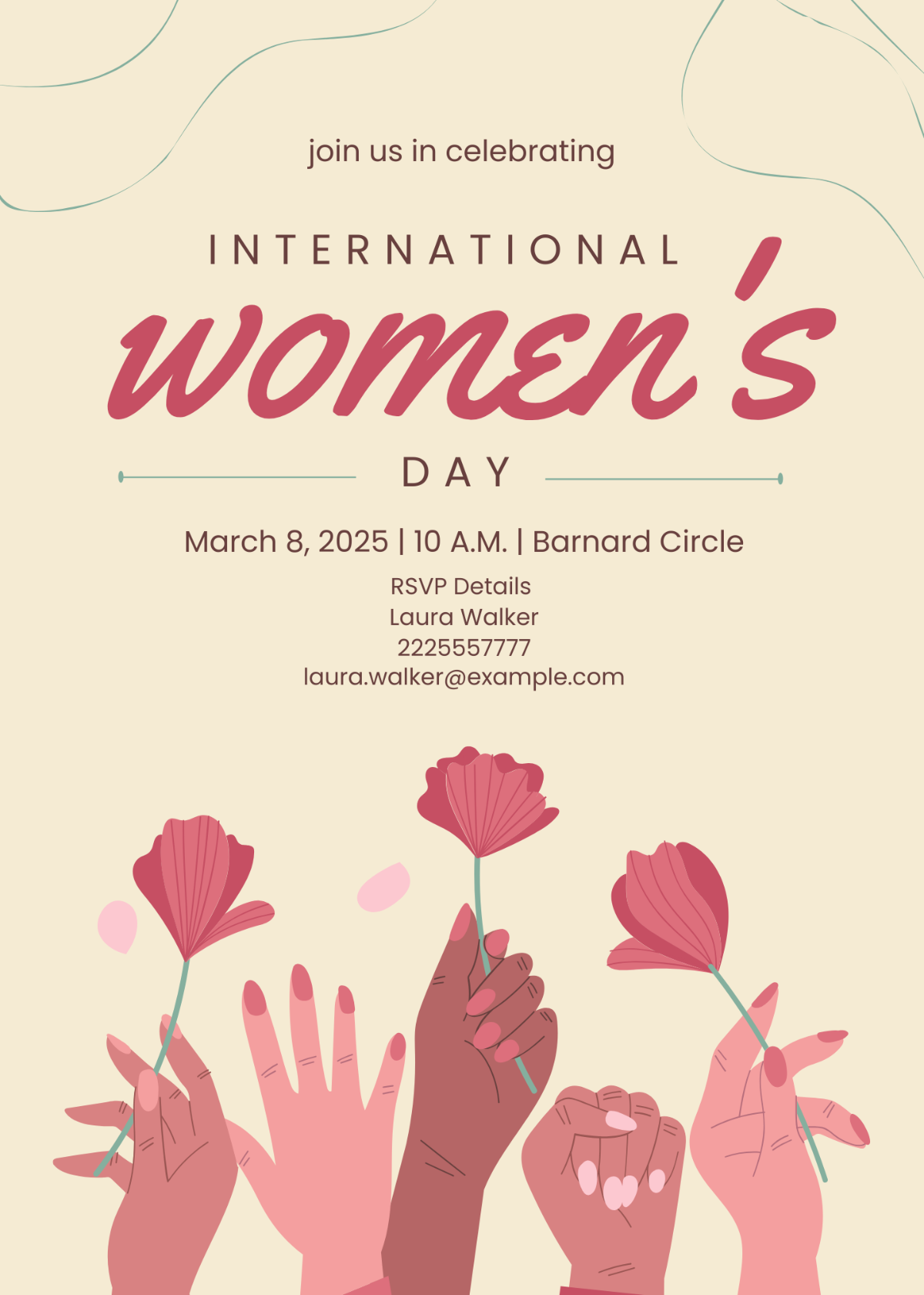 Formal Women's Day Invitation