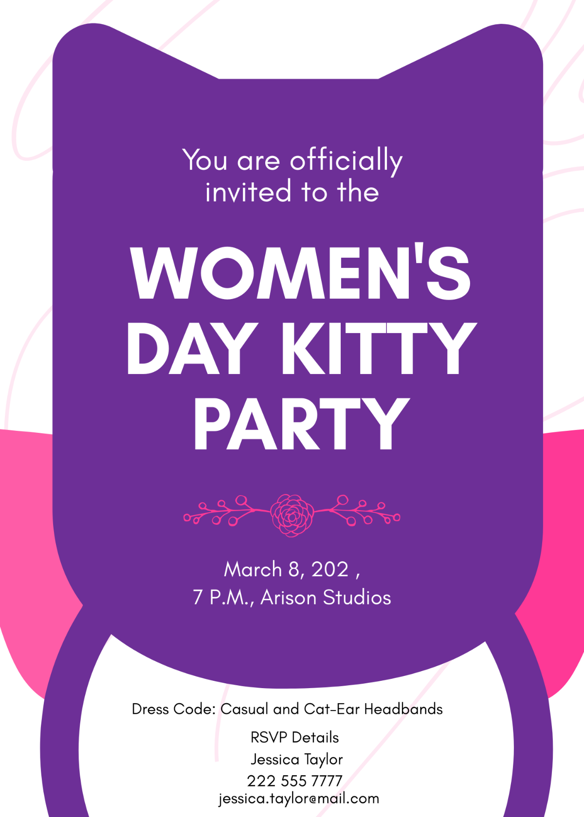 Women's Day Kitty Party Invitation Template - Edit Online & Download