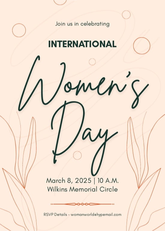 Happy Women's Day Invitation Template