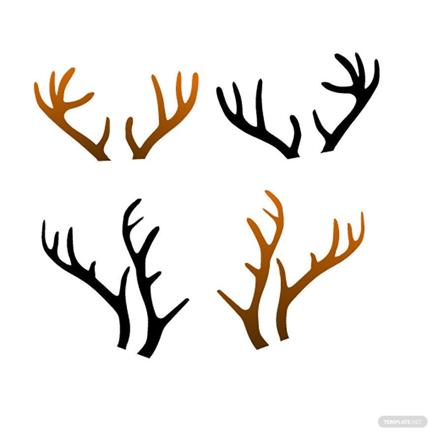 Deer Antlers Vector in Illustrator, EPS, SVG, JPG, PNG