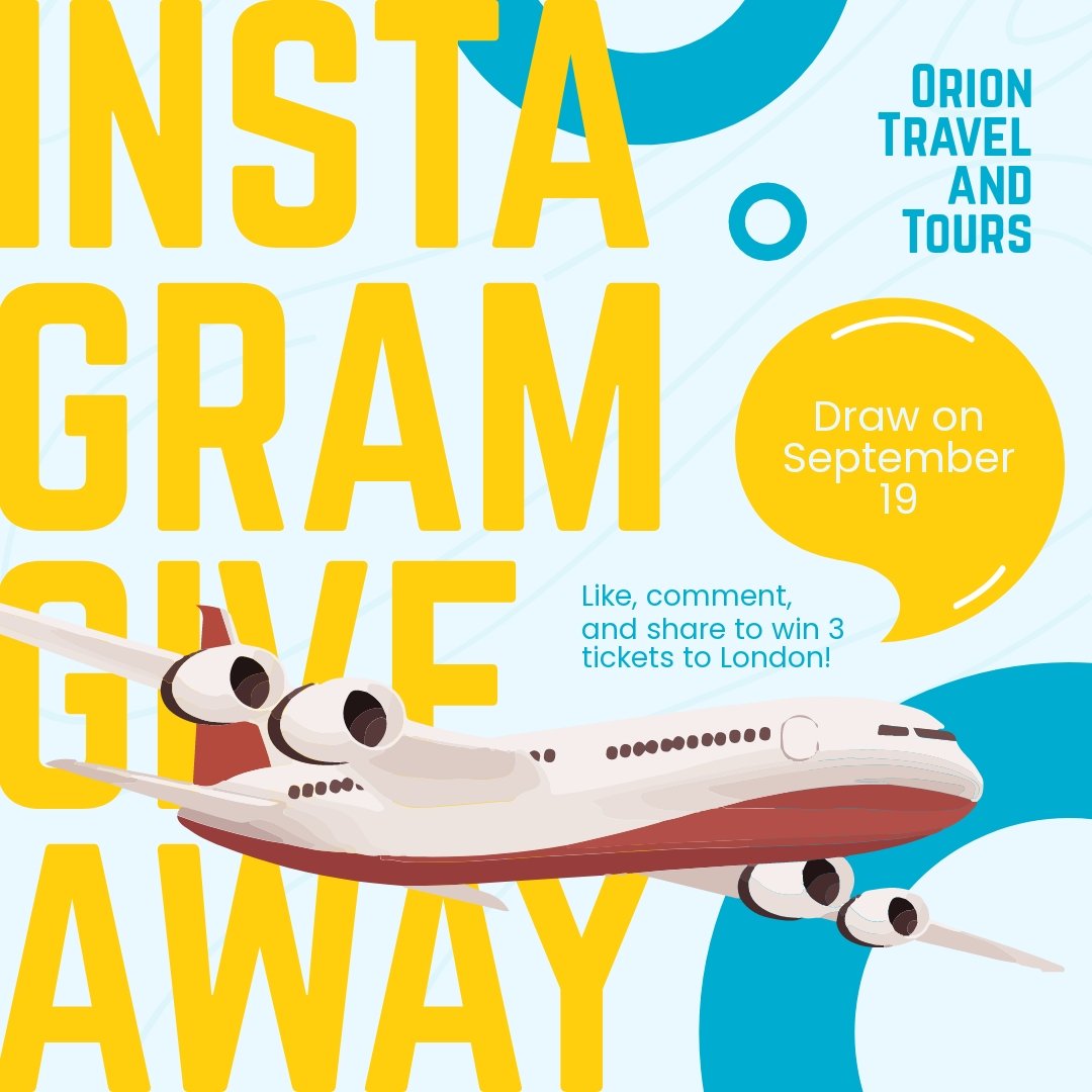 Free Travel Instagram Giveaway Template