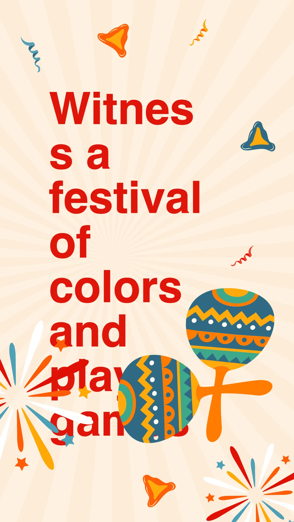 Free Purim Carnival Instagram Story Template to Edit Online