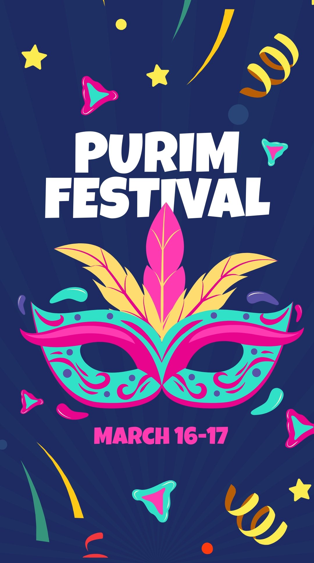 Purim Festival Instagram Story Template