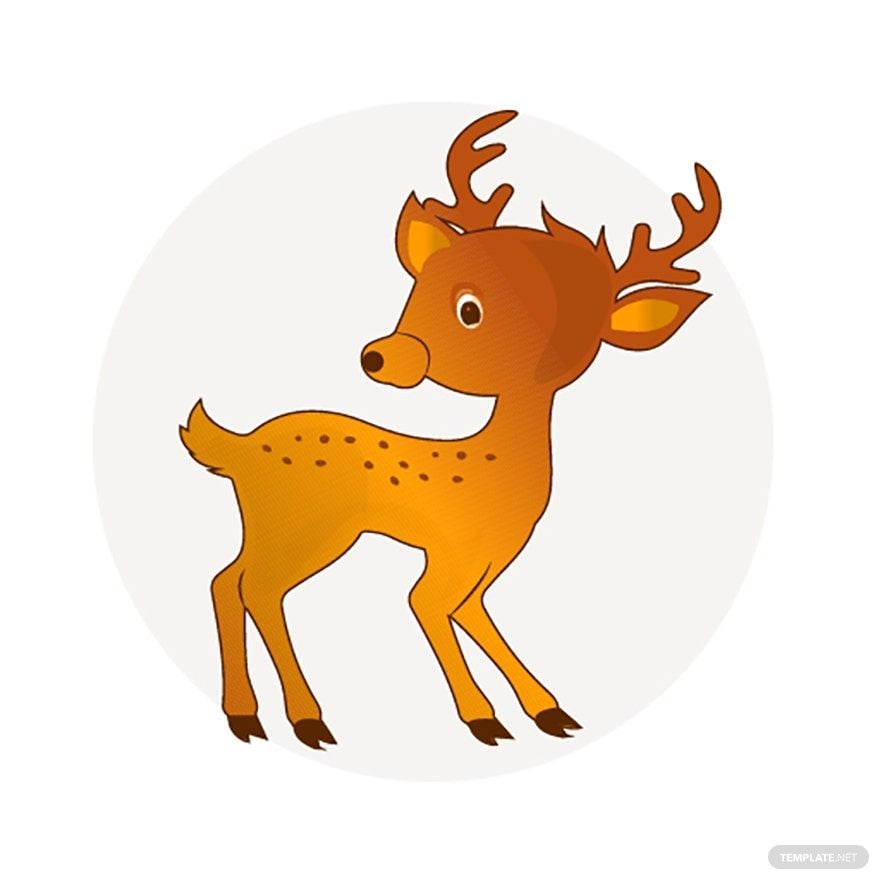 Free Cartoon Deer Vector