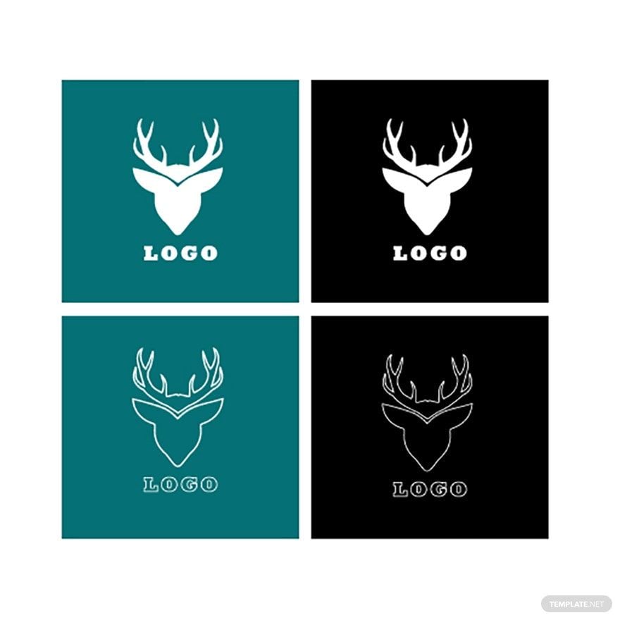 Animal Logo Design Template Deer Logo Stock Vector (Royalty Free)  1827208940 | Shutterstock