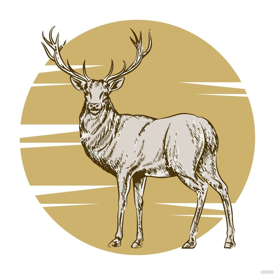 Free Vintage Deer Vector