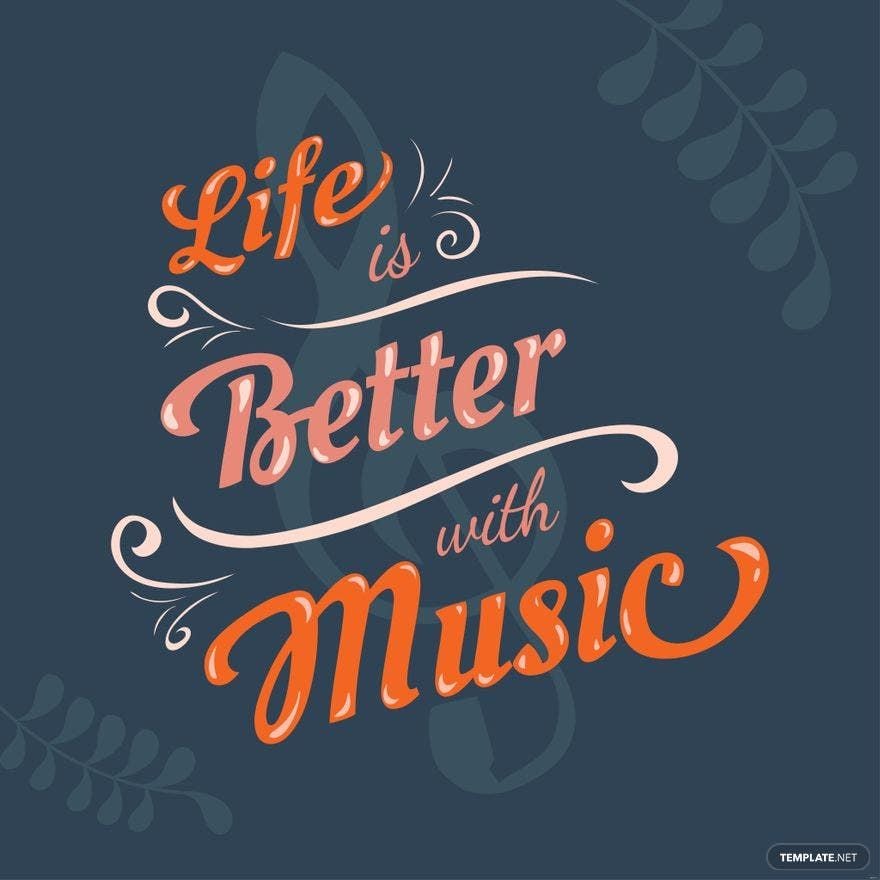 Free Music Quote Illustration