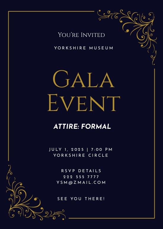 Gala Invitation Template