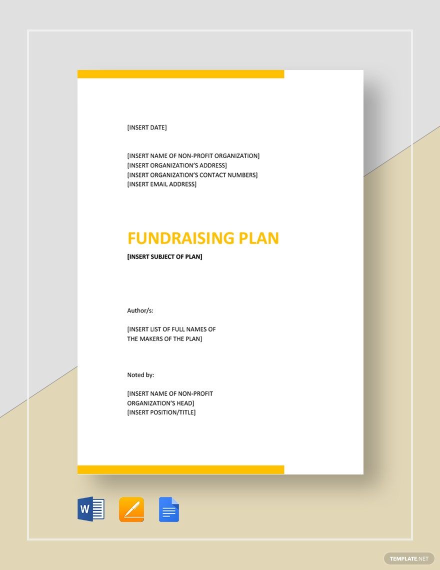 Sample Fundraising Plan Template
