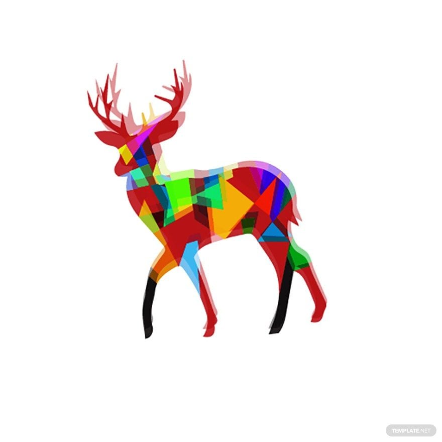 Free Colorful Deer Vector