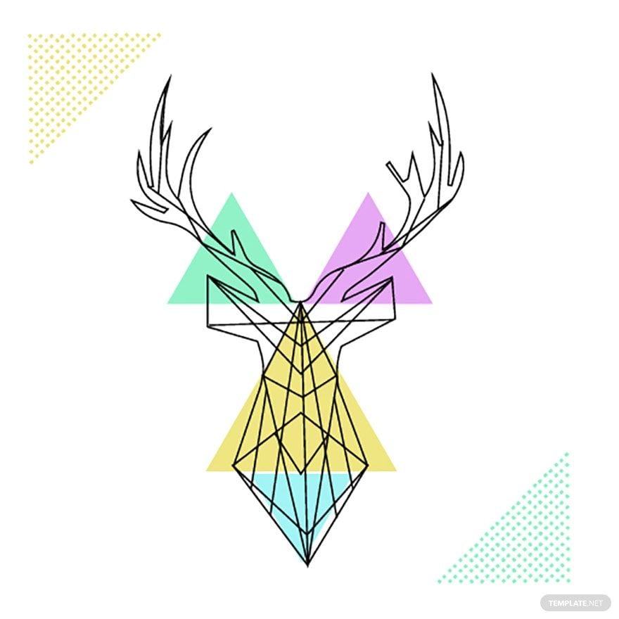 Polygonal Deer Vector