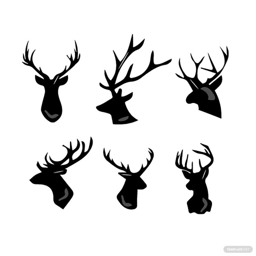 Free Stag Head Vector