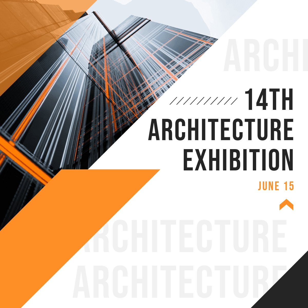 Architecture Exhibition Linkedin Post Template