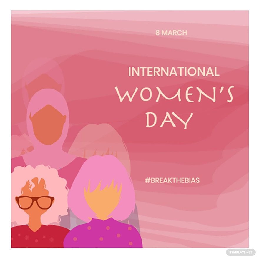 Pink Women's Day Vector in Illustrator, EPS, SVG, JPG, PNG