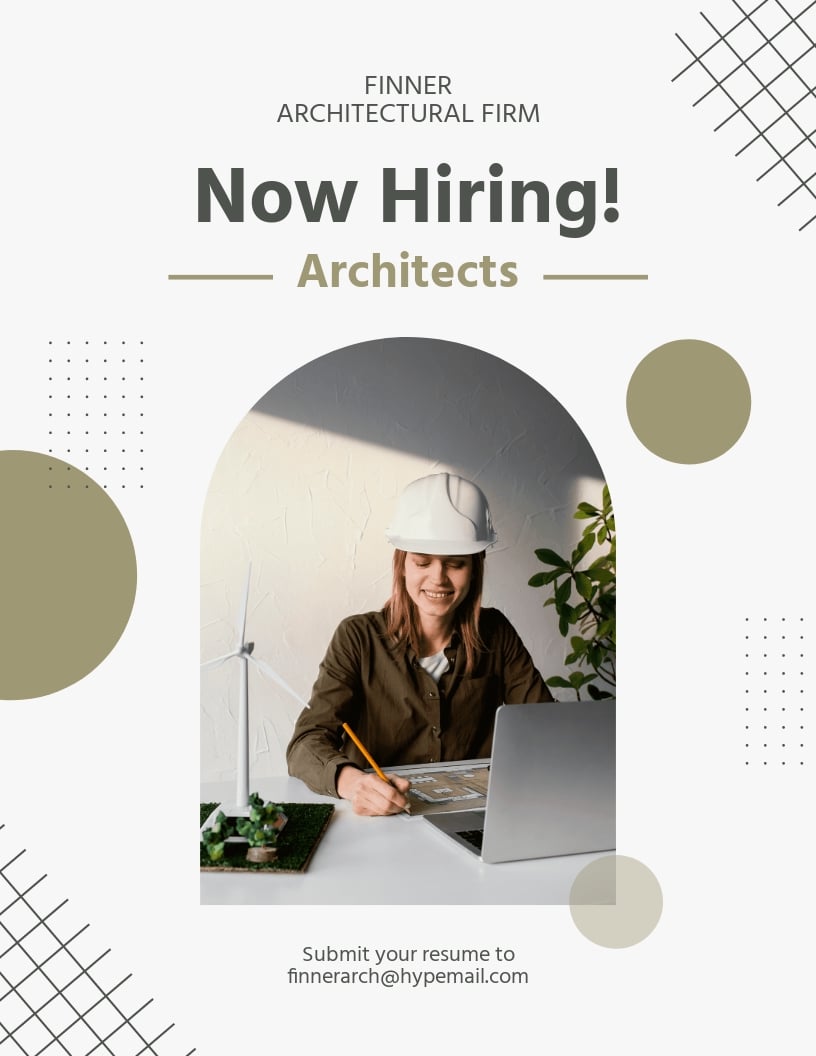 Architecture Hiring Flyer Template in Word, Google Docs, Publisher