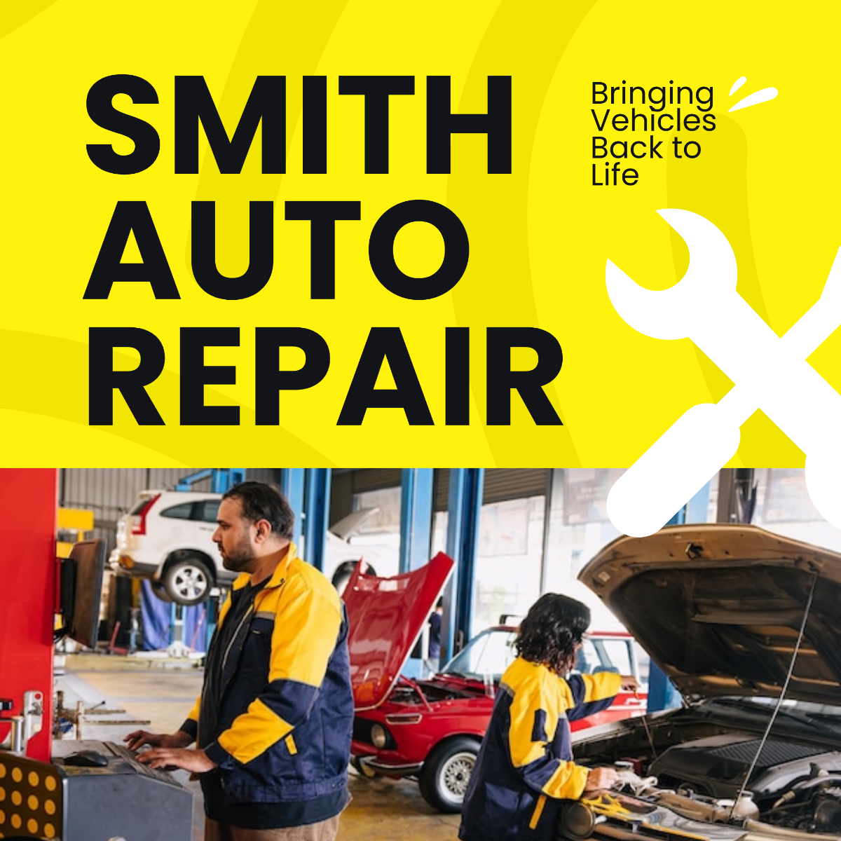 Free Auto Repair Instagram Post Template to Edit Online