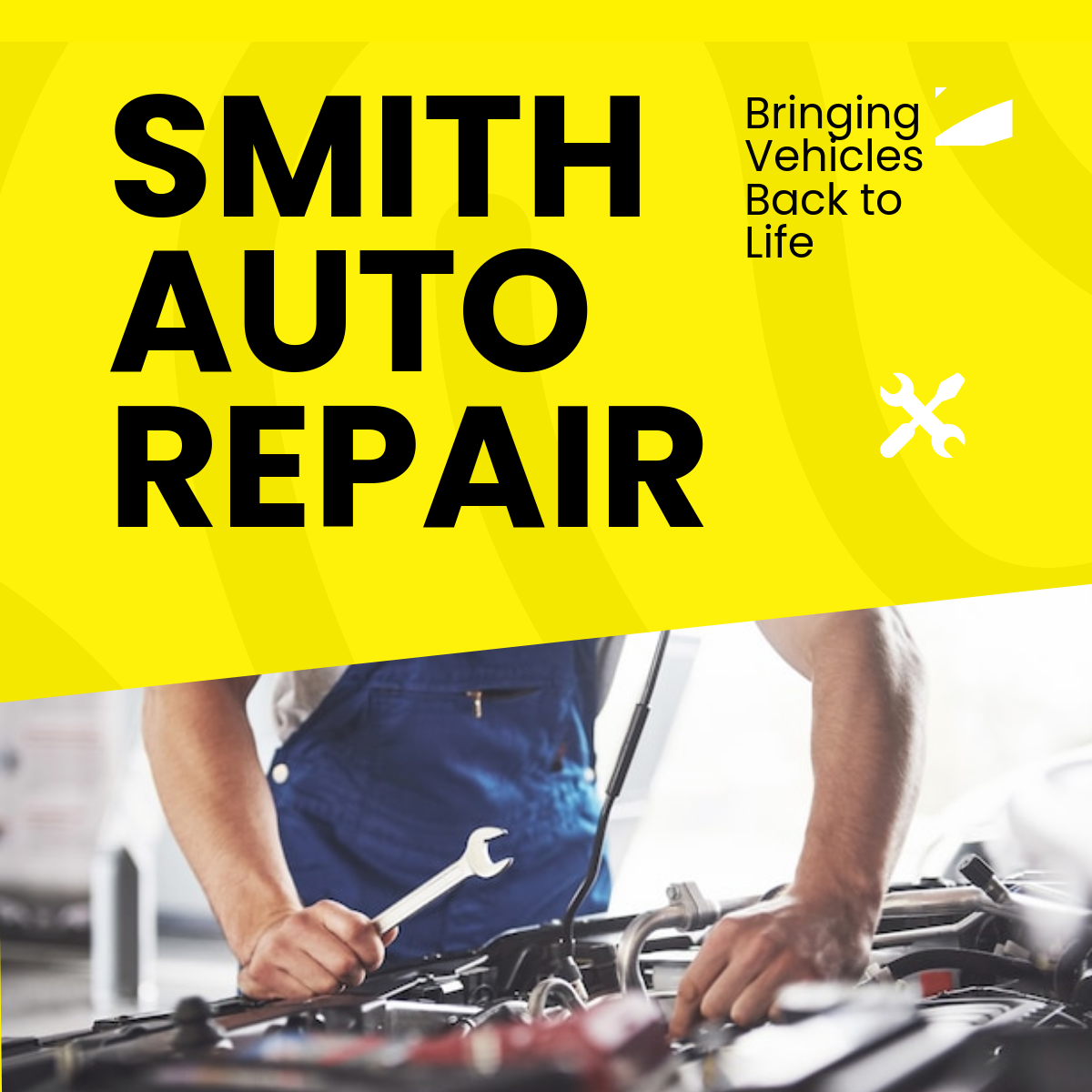 Free Auto Repair LinkedIn Post Template to Edit Online
