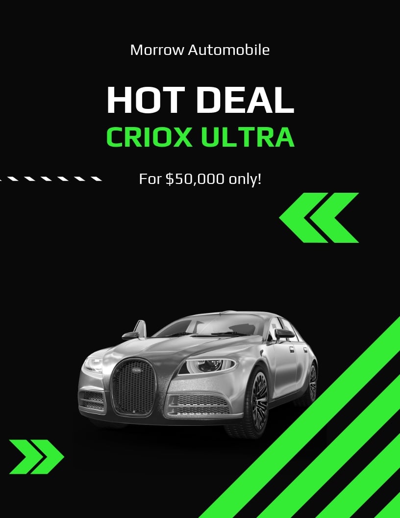 Car Advertisement Flyer Template in Word, Google Docs, Publisher