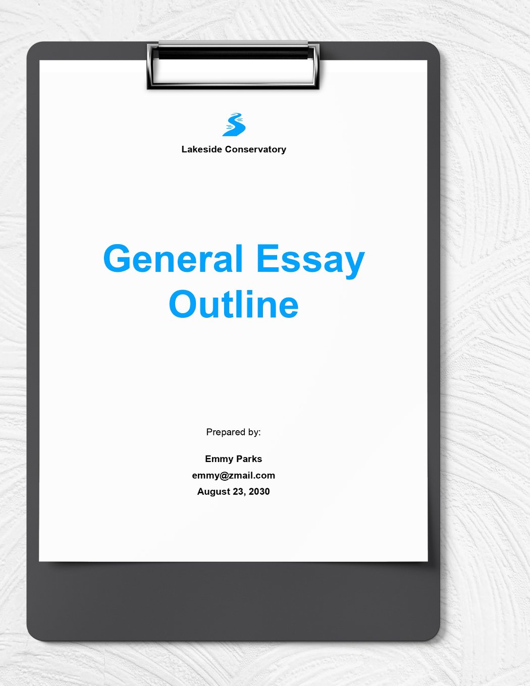 General Essay Outline Template