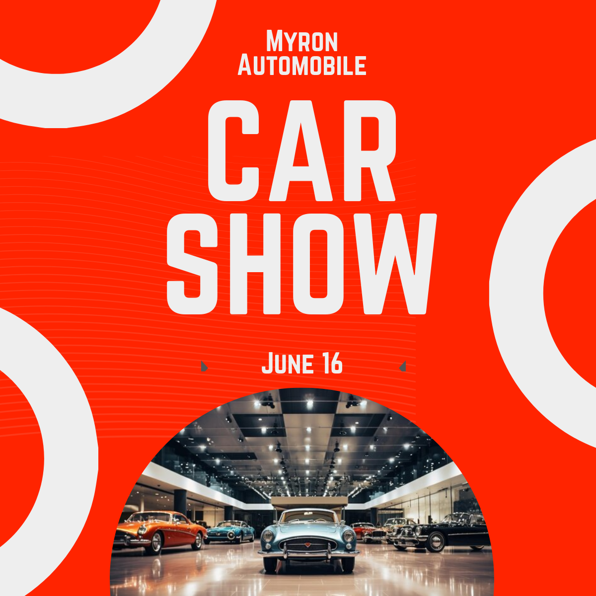 Free Car Show LinkedIn Post Template