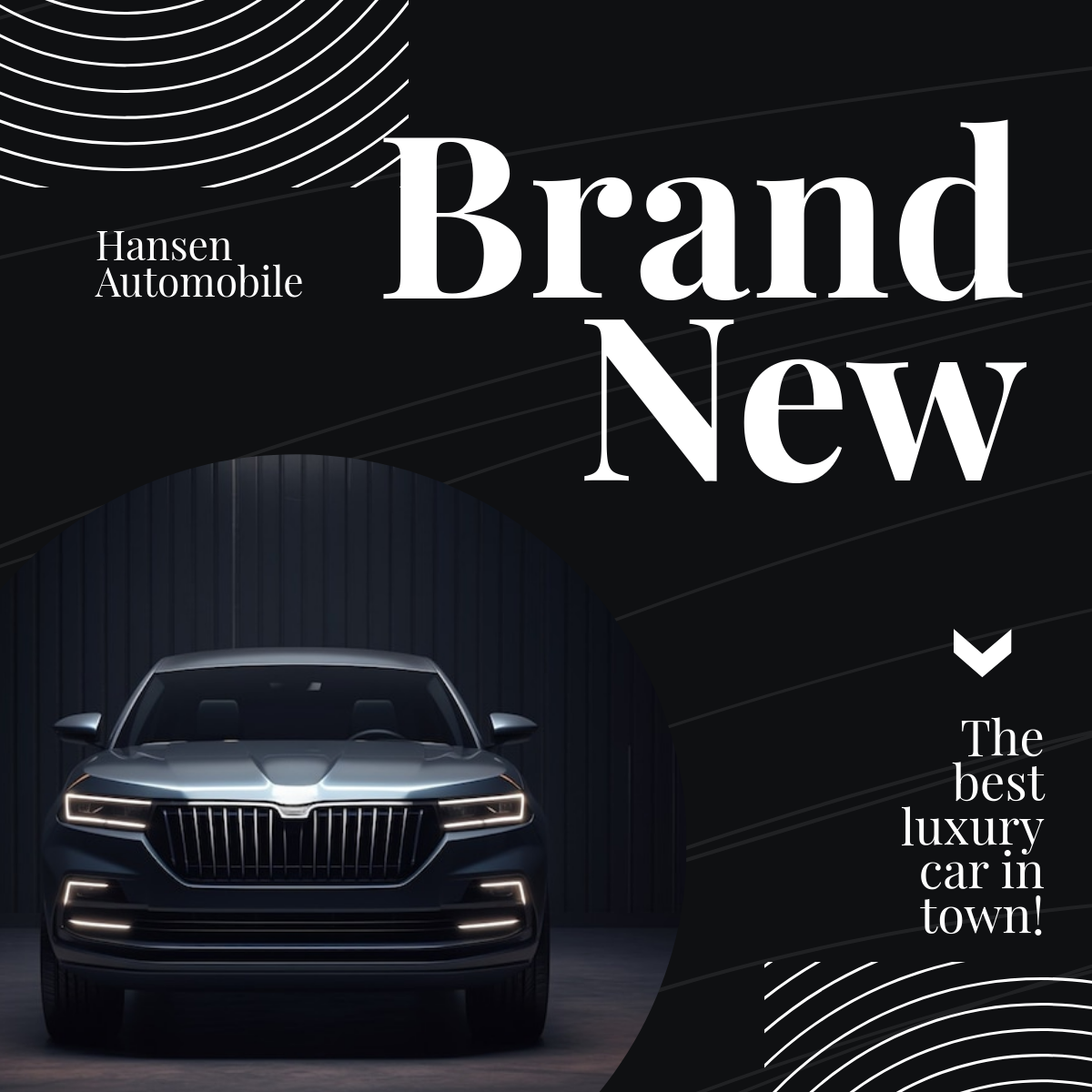 Free Luxury Car LinkedIn Post Template