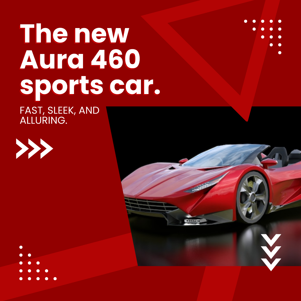 Free Sports Car Instagram Post Template to Edit Online