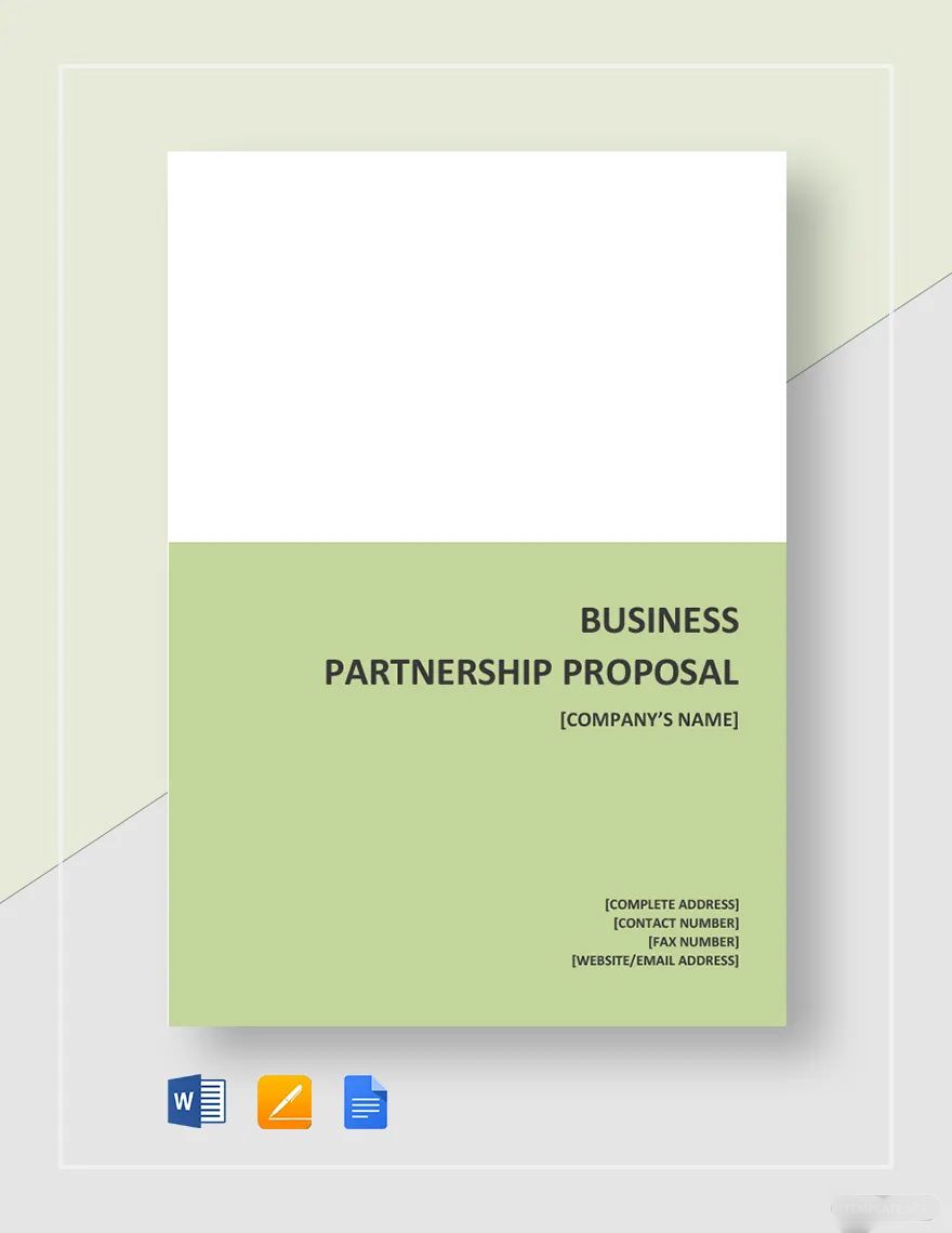 Simple Business Partnership Proposal Template