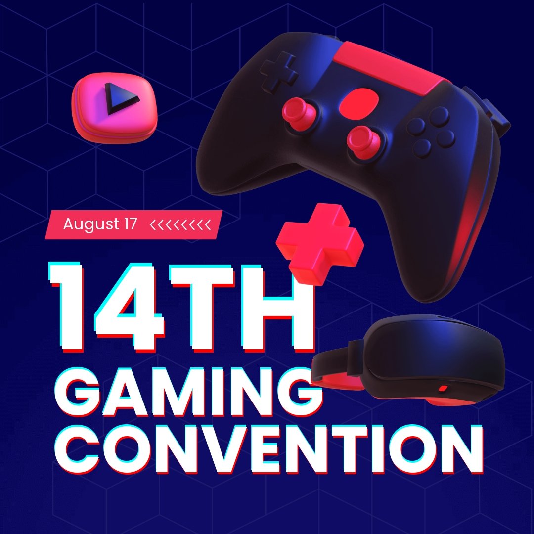 Free Gaming Event Instagram Post Template