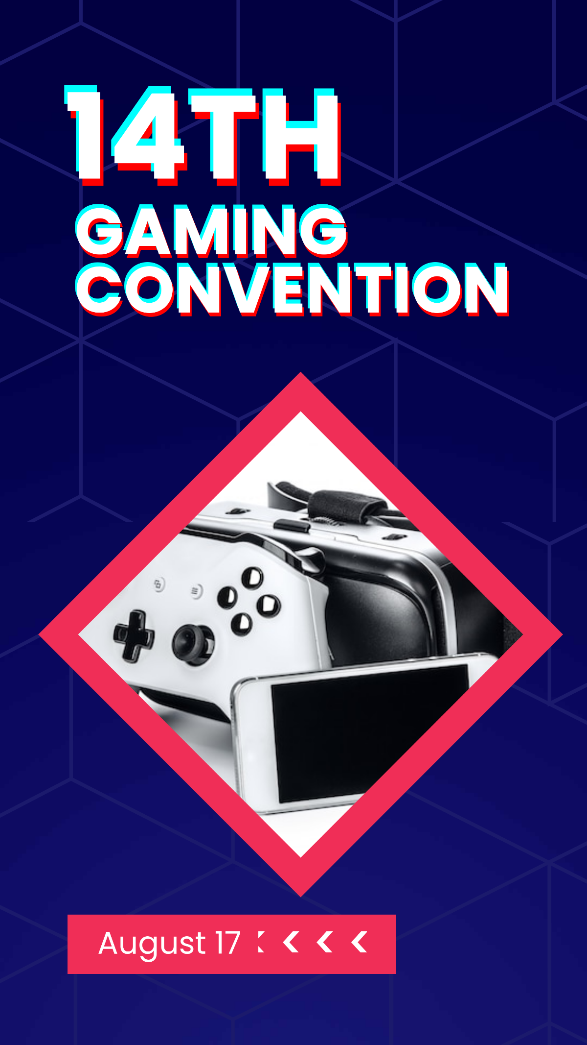Free Gaming Event Whatsapp Post Template to Edit Online