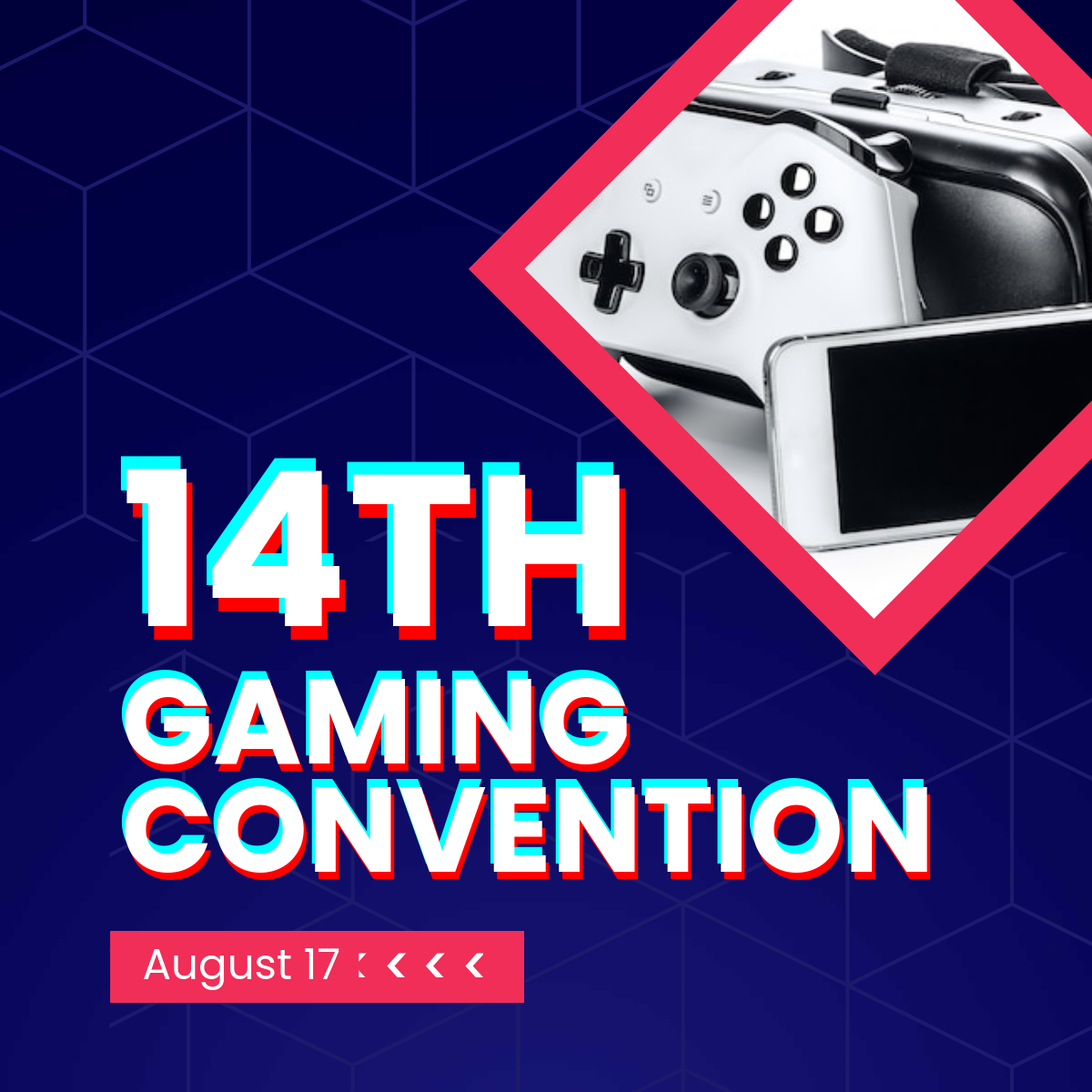 Free Gaming Event Linkedin Post Template