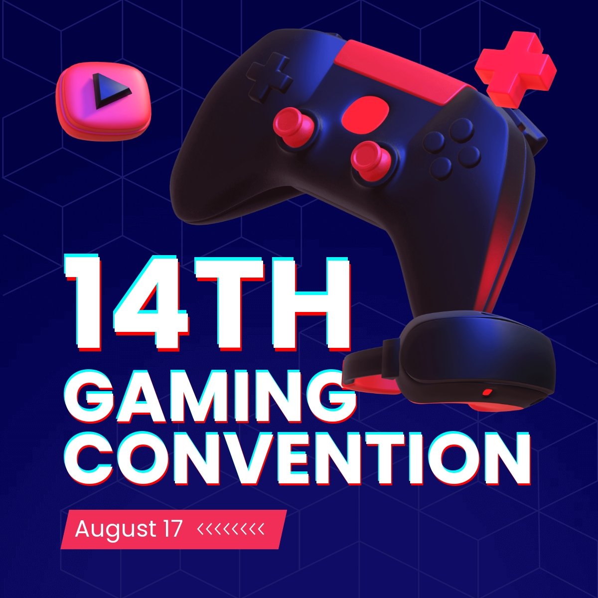 Free Gaming Event Linkedin Post Template