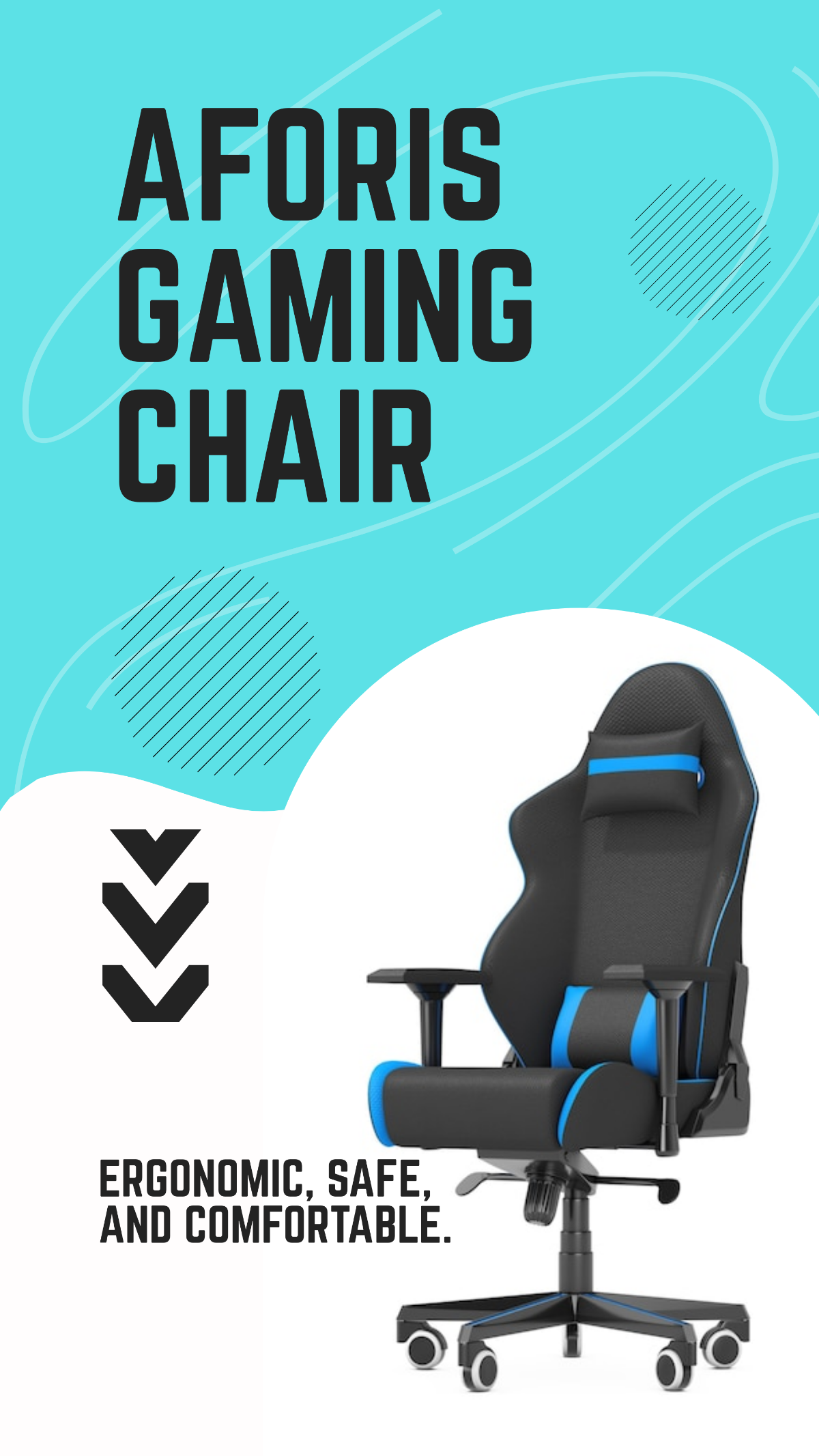 Free Gaming Chair Whatsapp Post Template to Edit Online