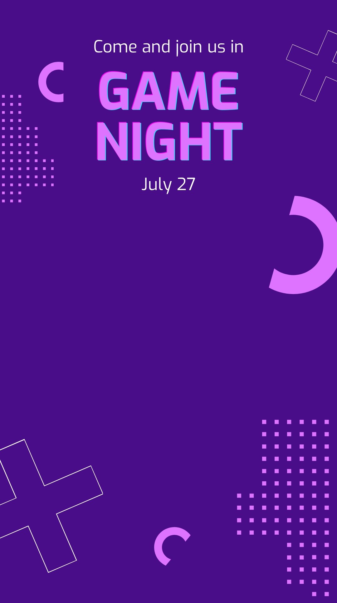 Game Night Snapchat Geofilter Template