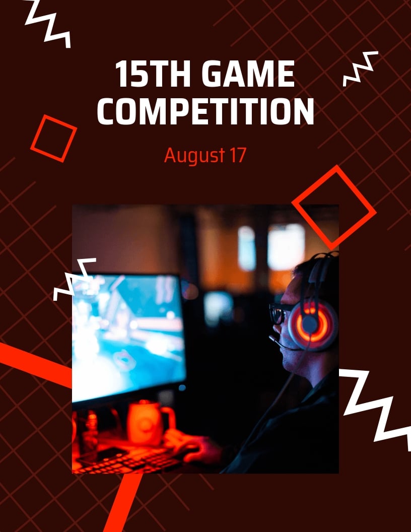 Free Game Competition Flyer Template in Word, Google Docs, Publisher
