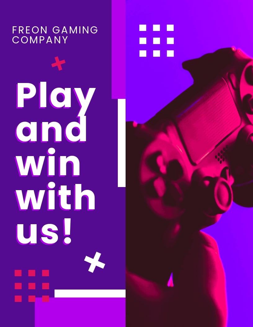 Gaming Company Ad Flyer Template
