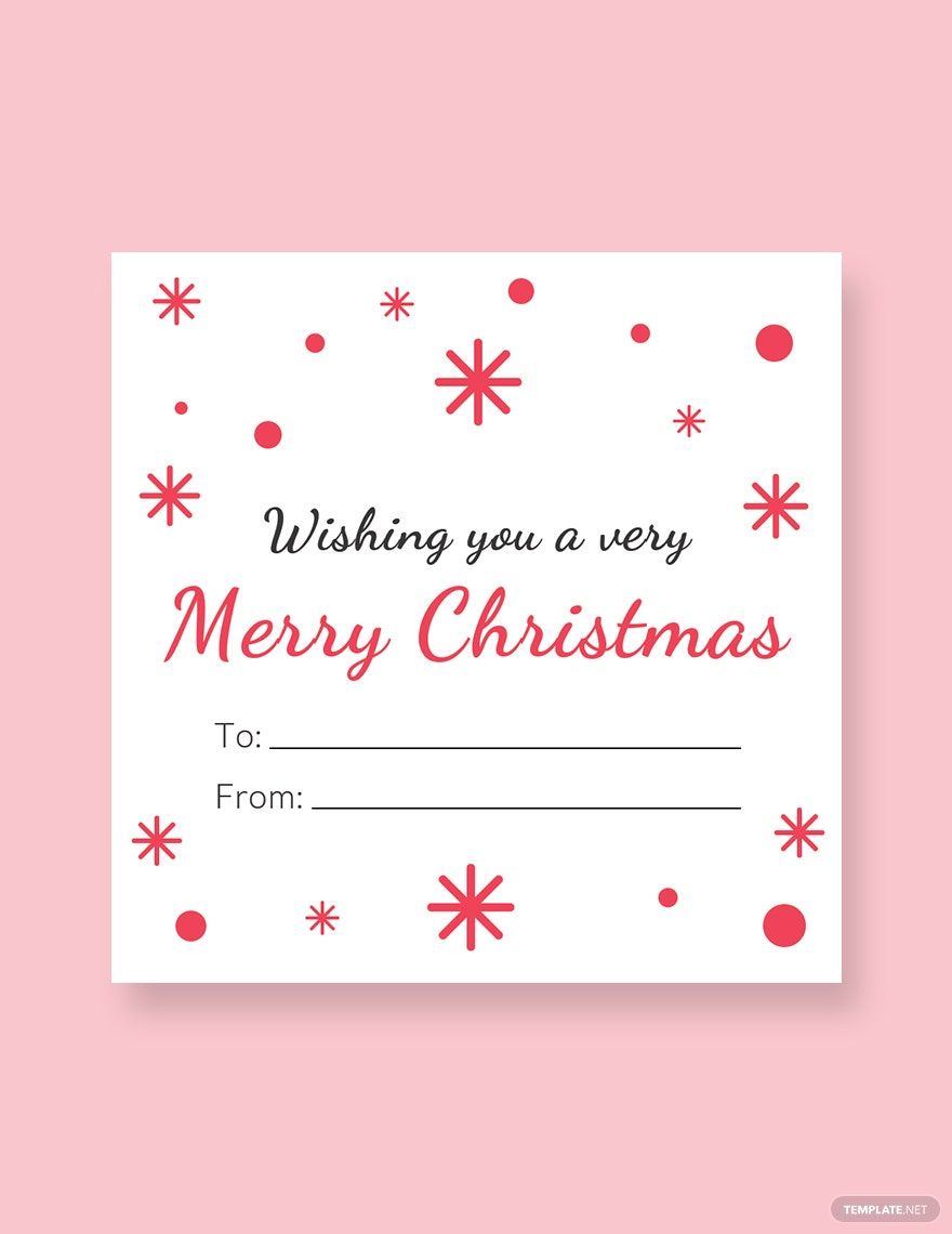 Free Christmas Return Gift Label Template