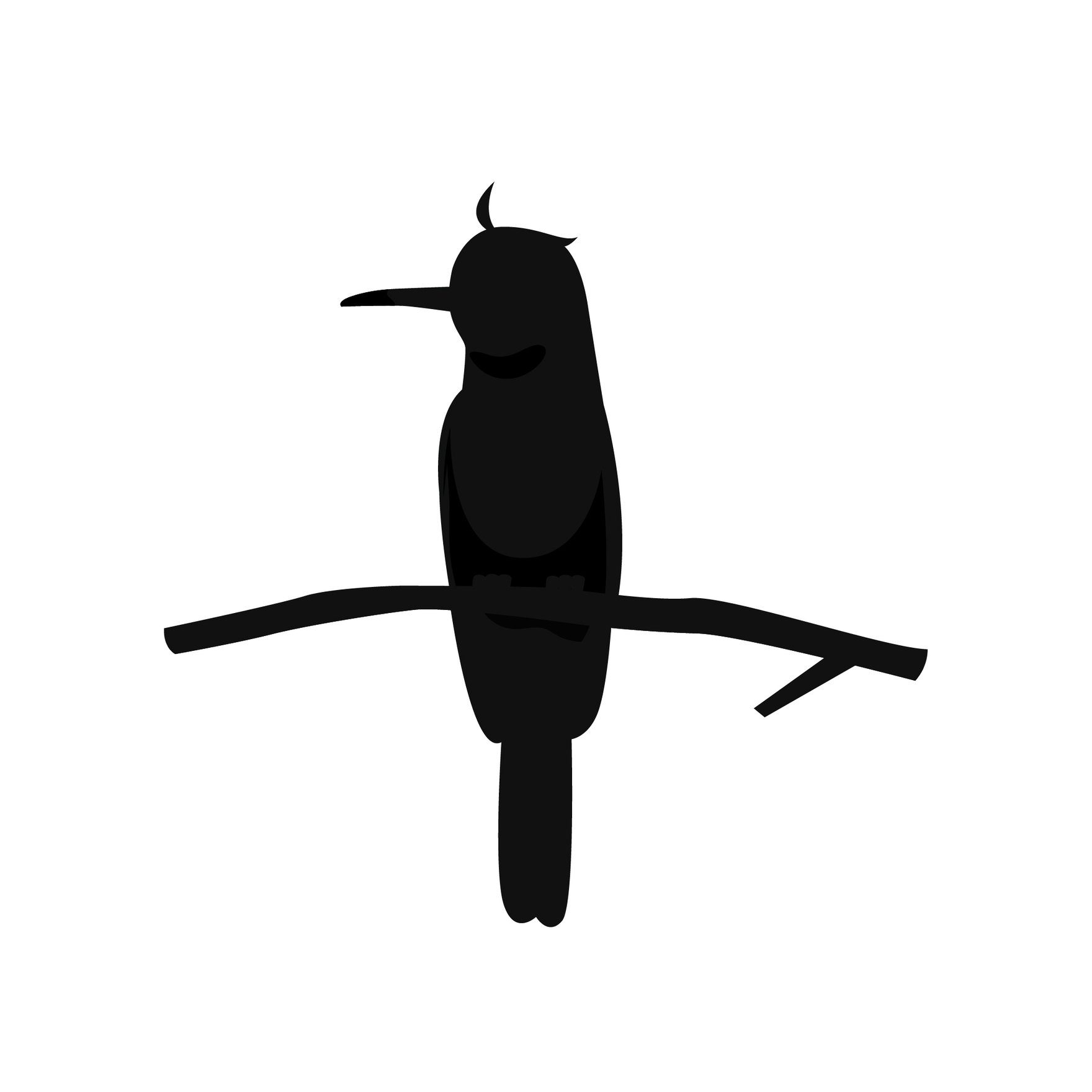 Sitting Bird Silhouette in Illustrator, EPS, SVG, JPG, PNG