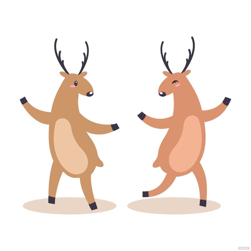 Free Dancing Deer Vector - EPS, Illustrator, JPG, PNG, SVG 
