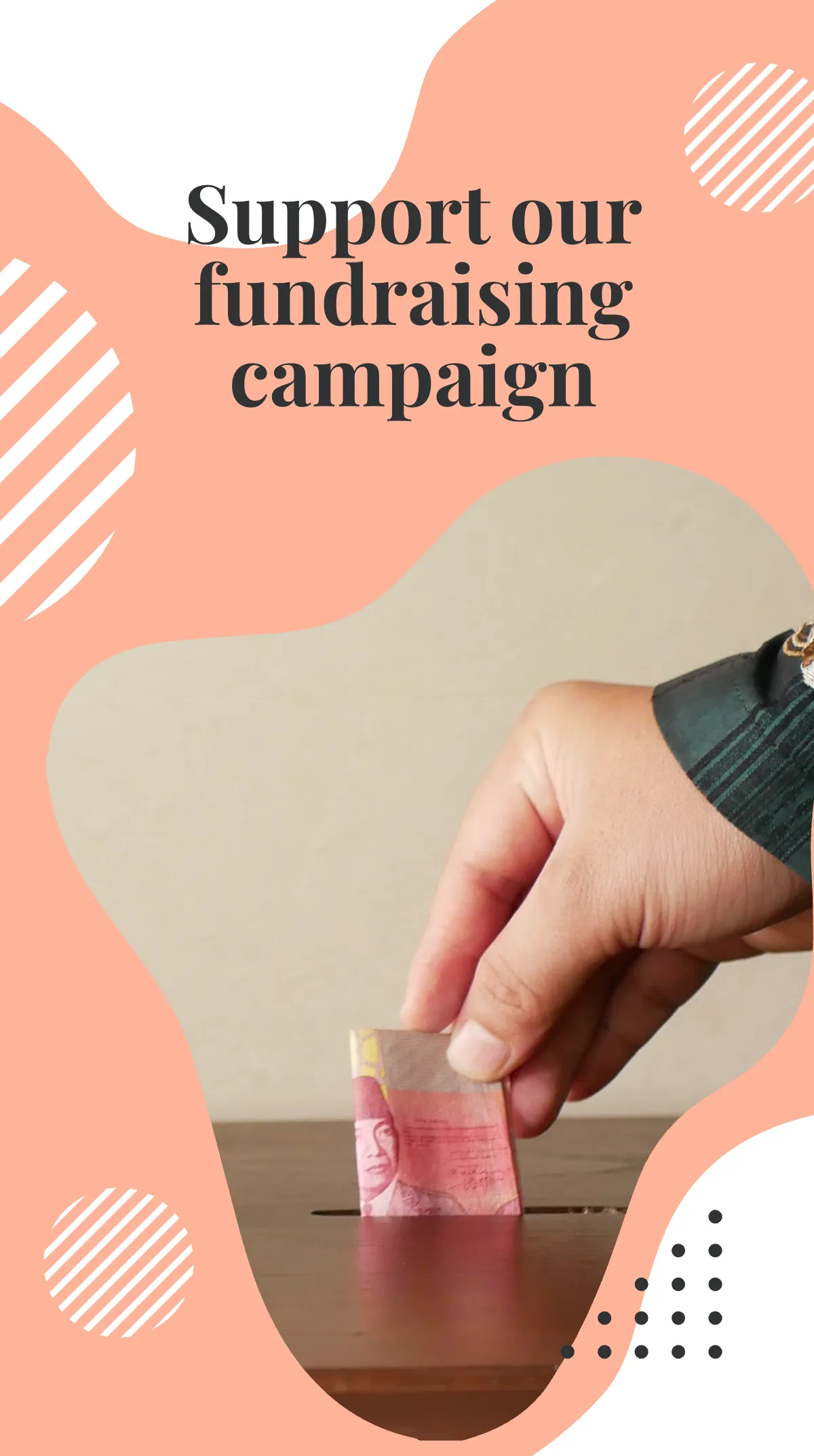 Free Fundraising Campaign Instagram Story Template to Edit Online