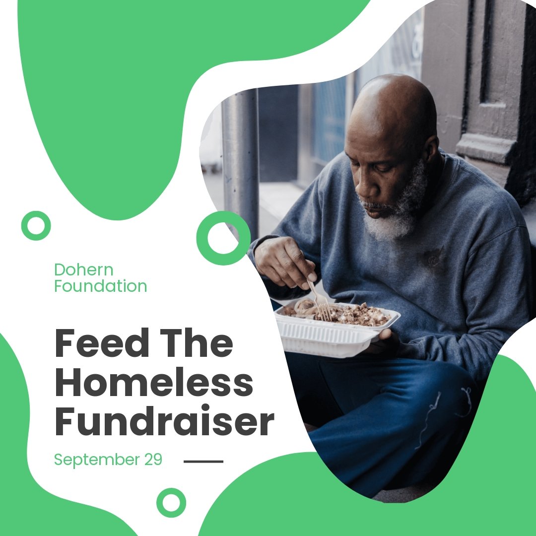 Feed The Homeless Fundraiser Instagram Post Template