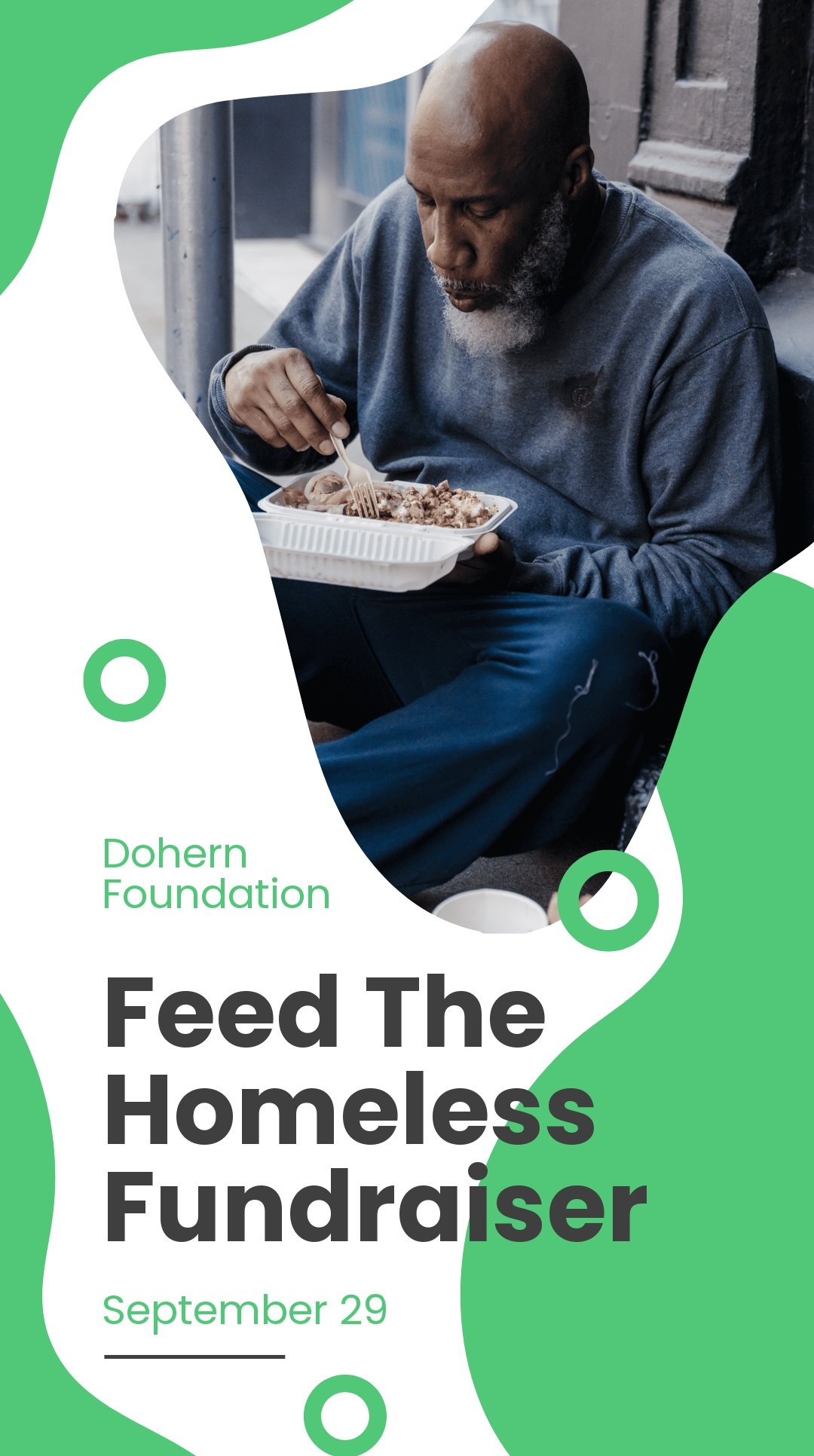 Feed The Homeless Fundraiser Instagram Story Template