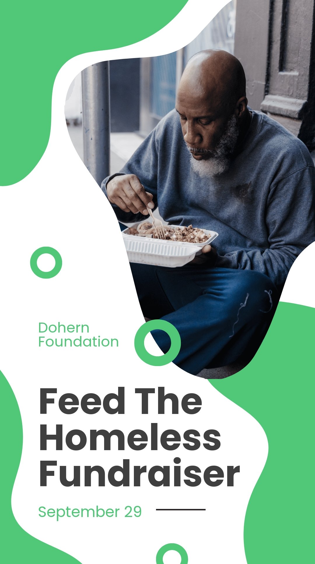 Feed The Homeless Fundraiser Whatsapp Post Template