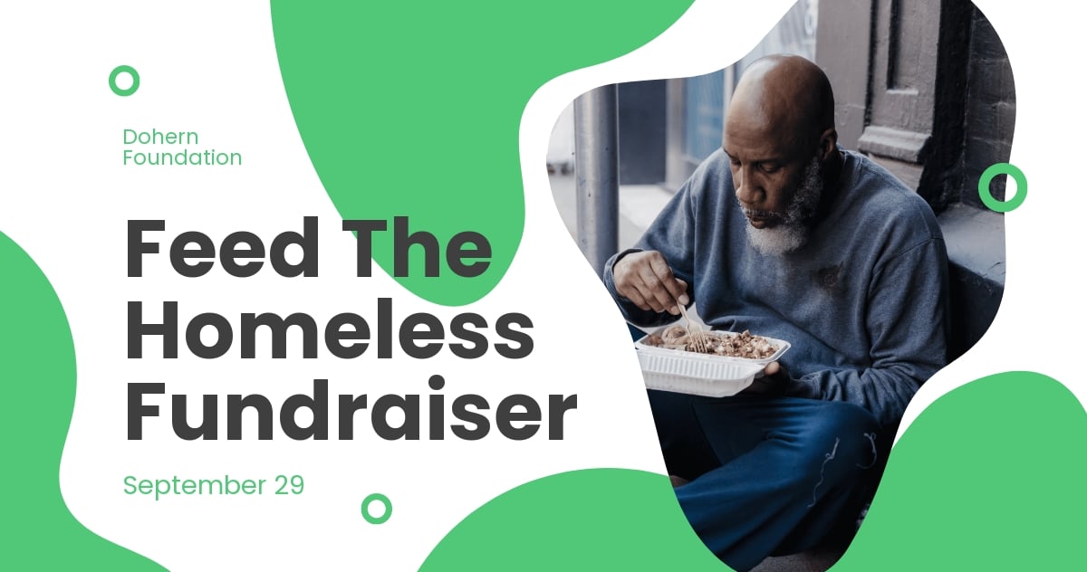 Feed The Homeless Fundraiser Facebook Post Template