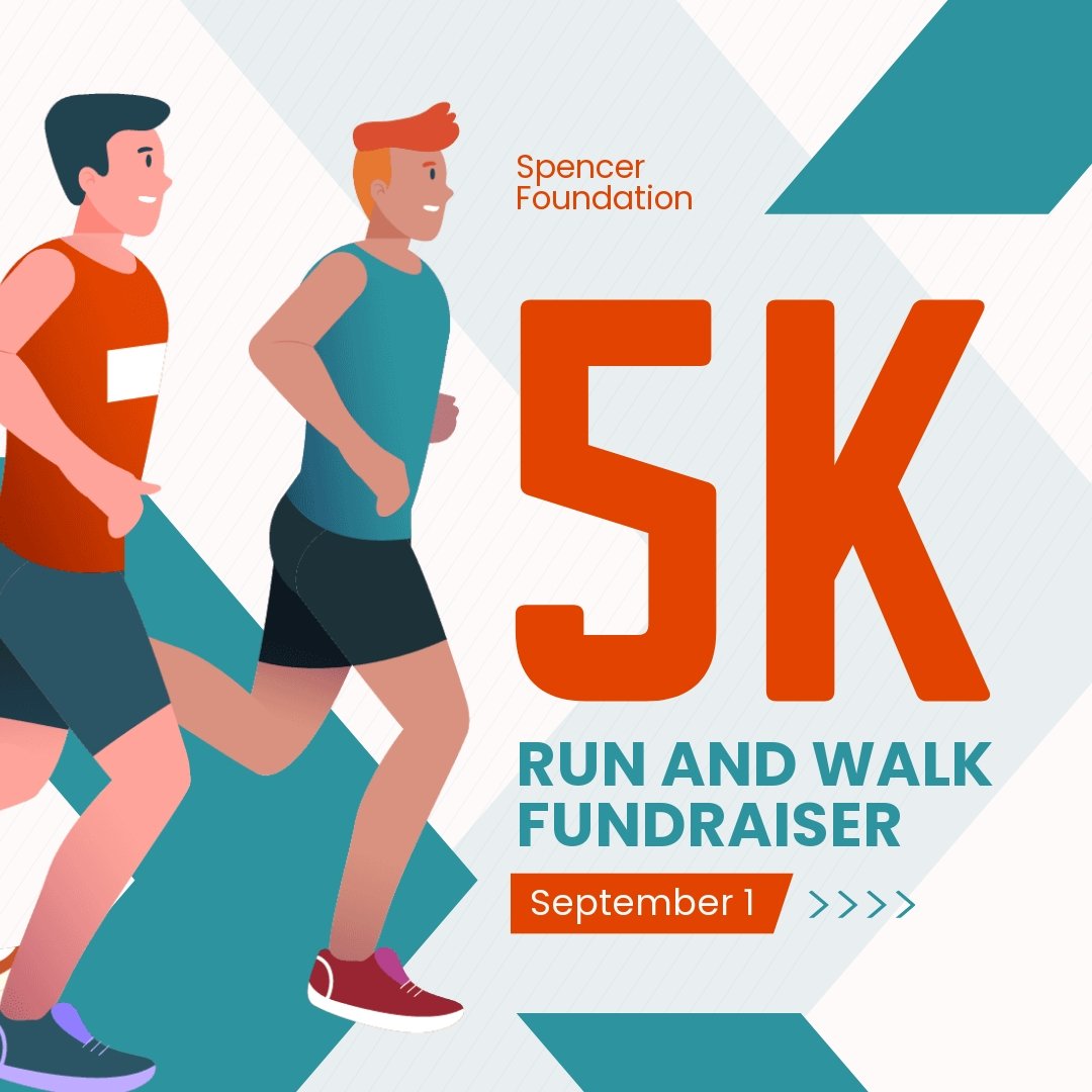 5k Run And Walk Fundraiser Instagram Post Template
