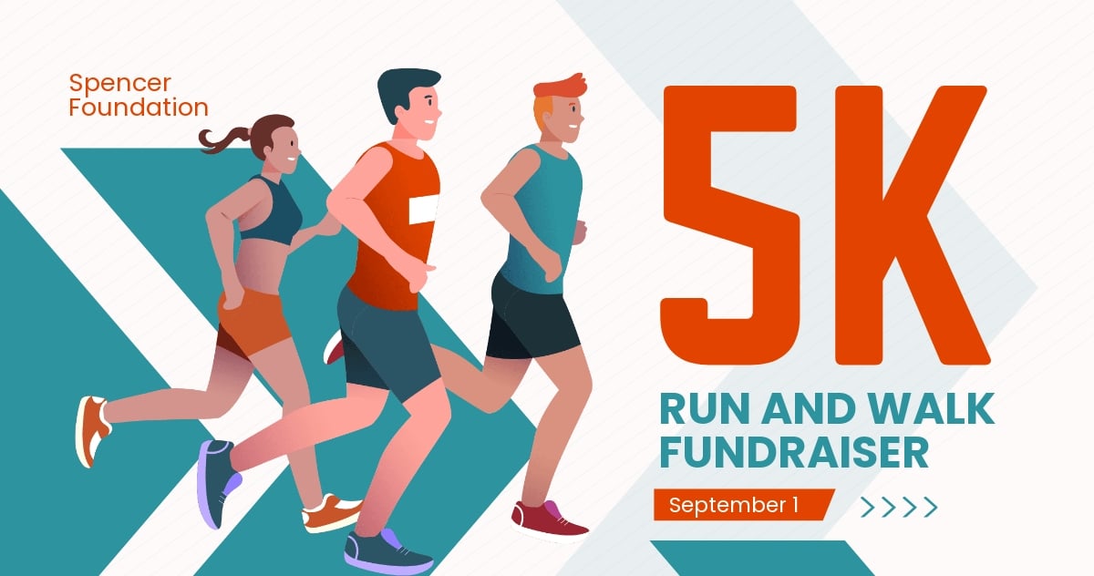 5k Run And Walk Fundraiser Facebook Post Template