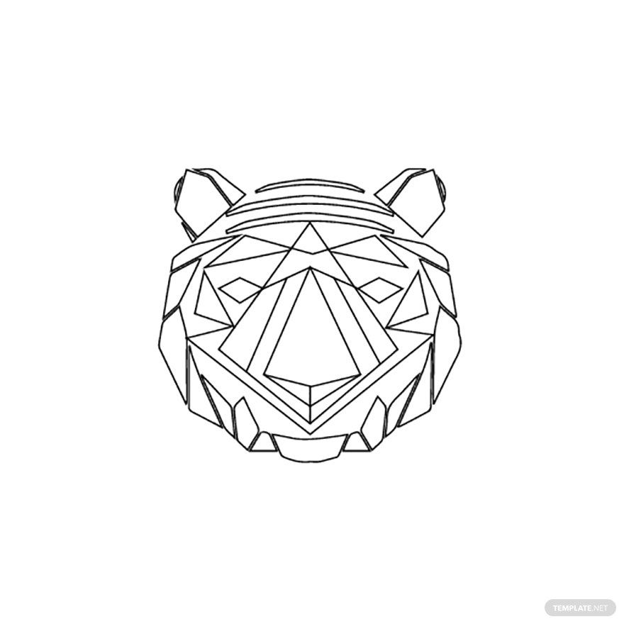 Geometric Tiger Vector in Illustrator, EPS, SVG, JPG, PNG