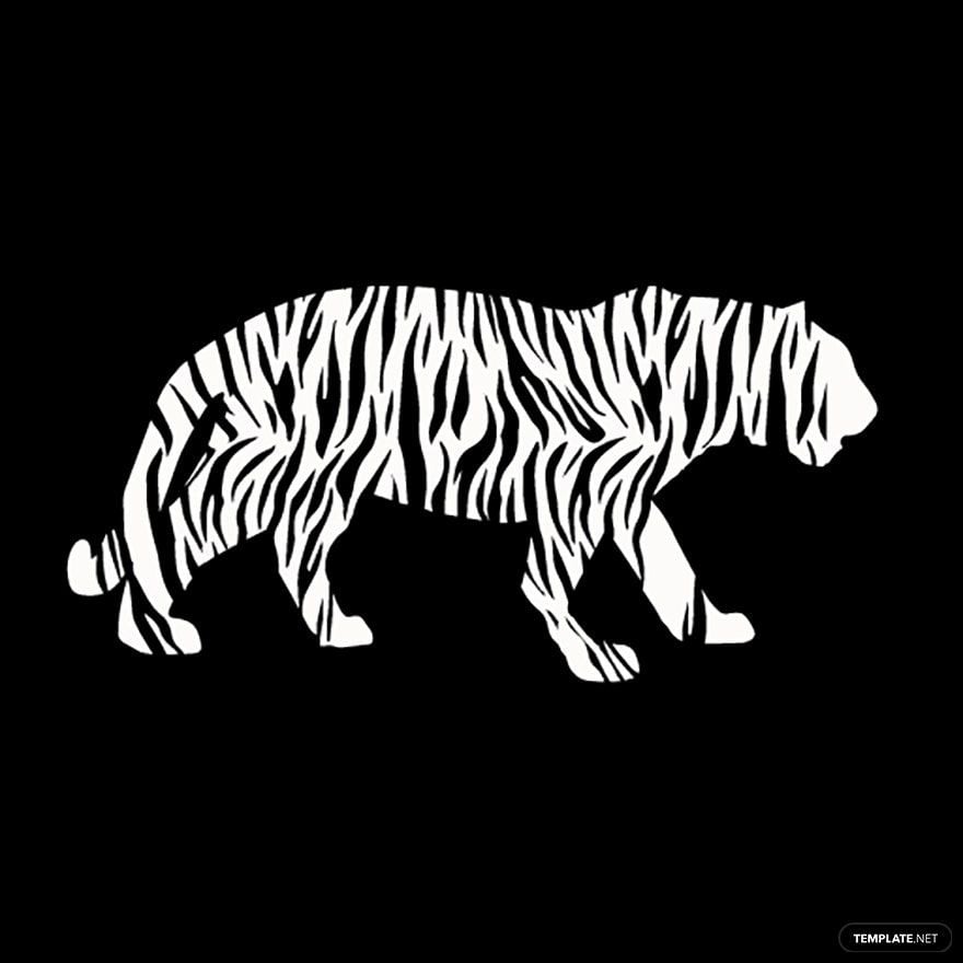 White Tiger Vector in Illustrator, EPS, SVG, JPG, PNG