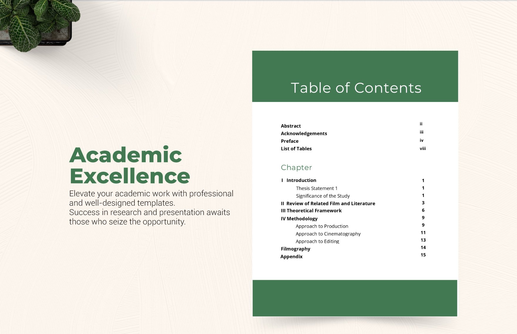 Thesis Table Of Contents Template