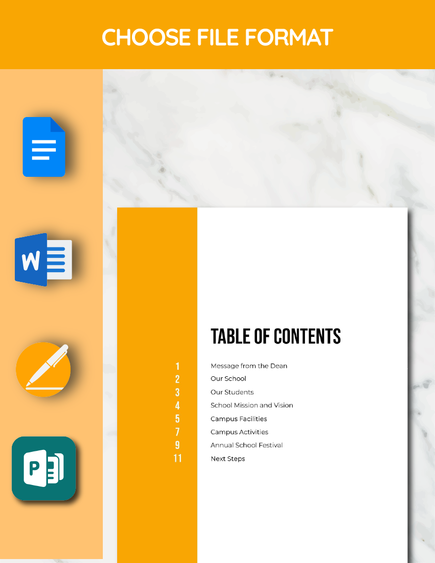Table of Contents in Presentation